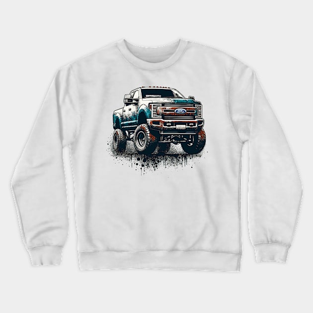 Ford F350 Crewneck Sweatshirt by Vehicles-Art